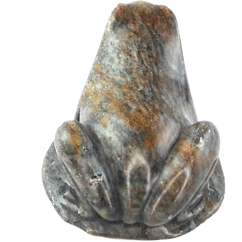 Hand-Carved African Frog Statue