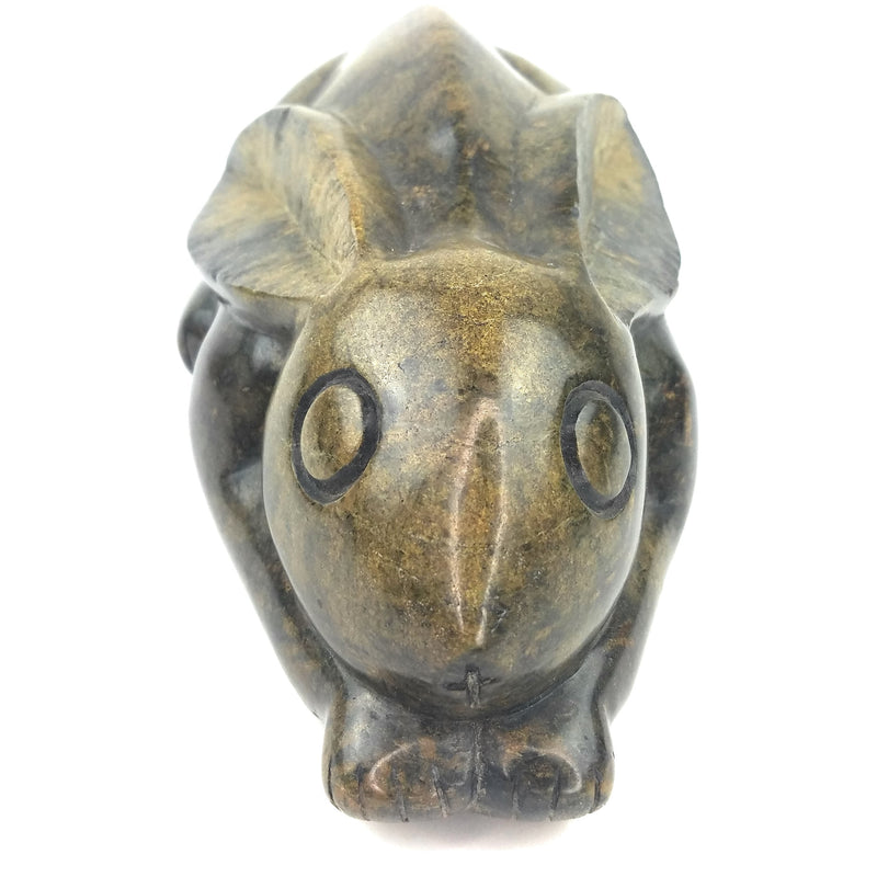 Hand-Carved Stone Rabbit Sculpture