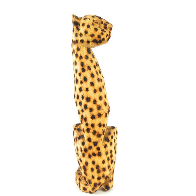 Hand-Carved Wooden Cheetah Sculpture | Shona Art from Zimbabwe