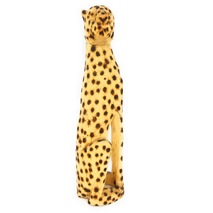 Hand-Carved Wooden Cheetah Sculpture – Shona Art from Zimbabwe