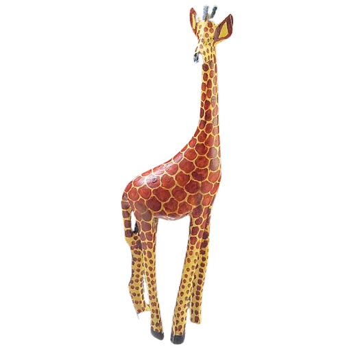 Hand-Carved Wooden Giraffe Sculpture – African Art from Kenya