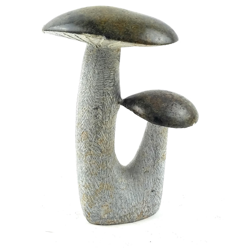 Hand Carved Mushroom Sculpture – Shona Springstone Art from Zimbabwe