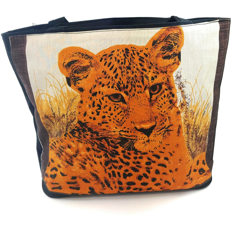 Handmade African Cheetah Tote Bag