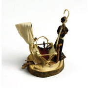 Handmade Banana Leaf Nativity Scene – African Manger Figurine from Kenya