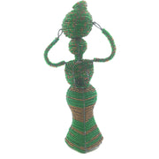 Handmade Beaded Working Mother and Baby Sculpture – Fair Trade Art from Zimbabwe