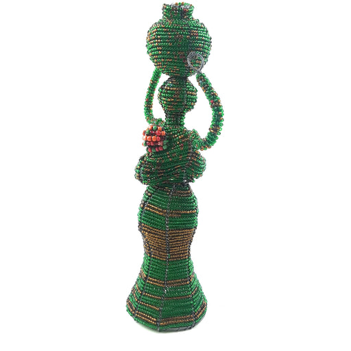 Handmade Beaded Working Mother and Baby Sculpture – Fair Trade Art from Zimbabwe