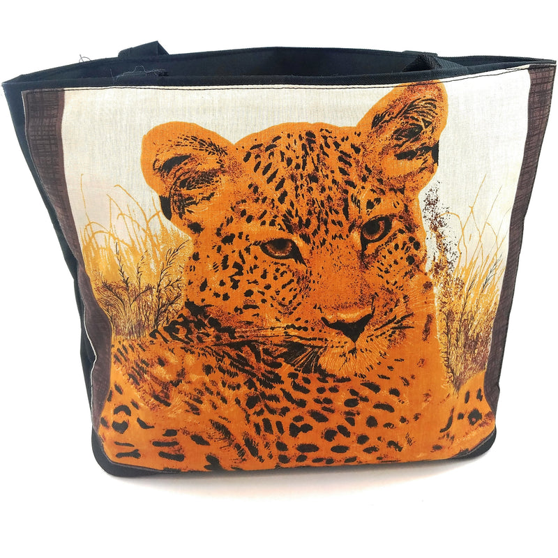 Handmade African Cheetah Tote Bag