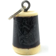 Handmade Nguni Cow Horn & Bone Scrimshaw Keychain
