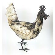 Handmade Recycled Metal Rooster Sculpture