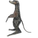 Handmade Recycled Metal Meerkat Sculpture – Abstract Garden Art from Zimbabwe