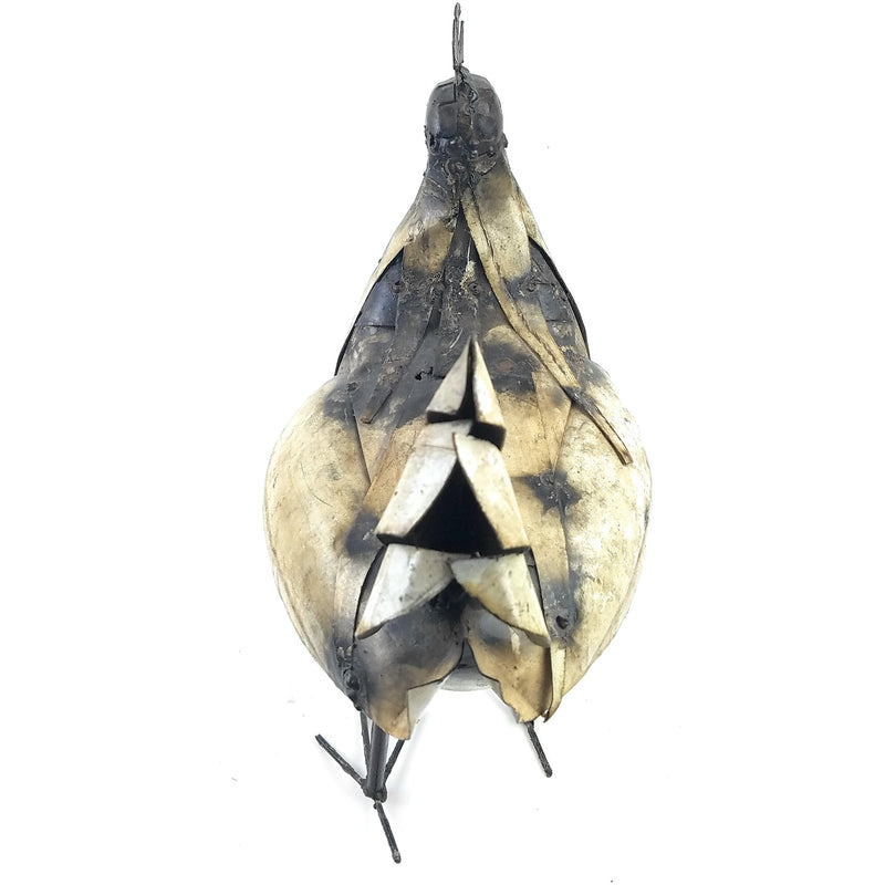 Handmade Recycled Metal Rooster Sculpture