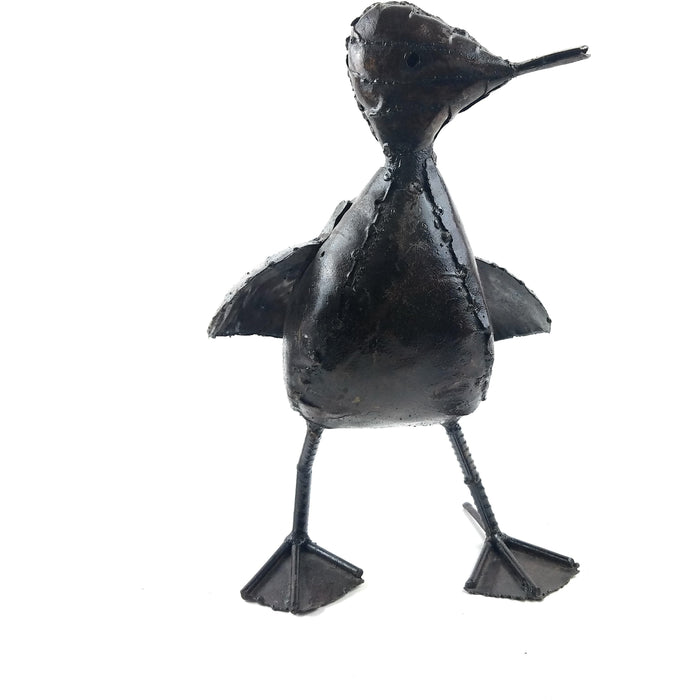 Handmade Large Recycled Metal Runner Duck Sculpture | African Fair Trade Art