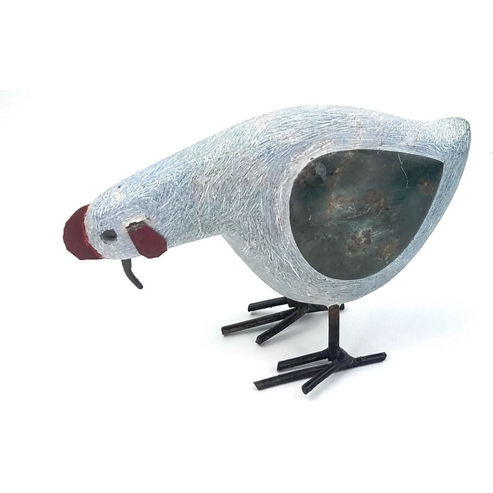 Handmade Shona Rooster Sculpture – Recycled Metal & Springstone from Zimbabwe