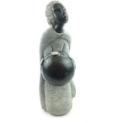 Opal Stone Mbira Player Sculpture | Handmade Shona Art