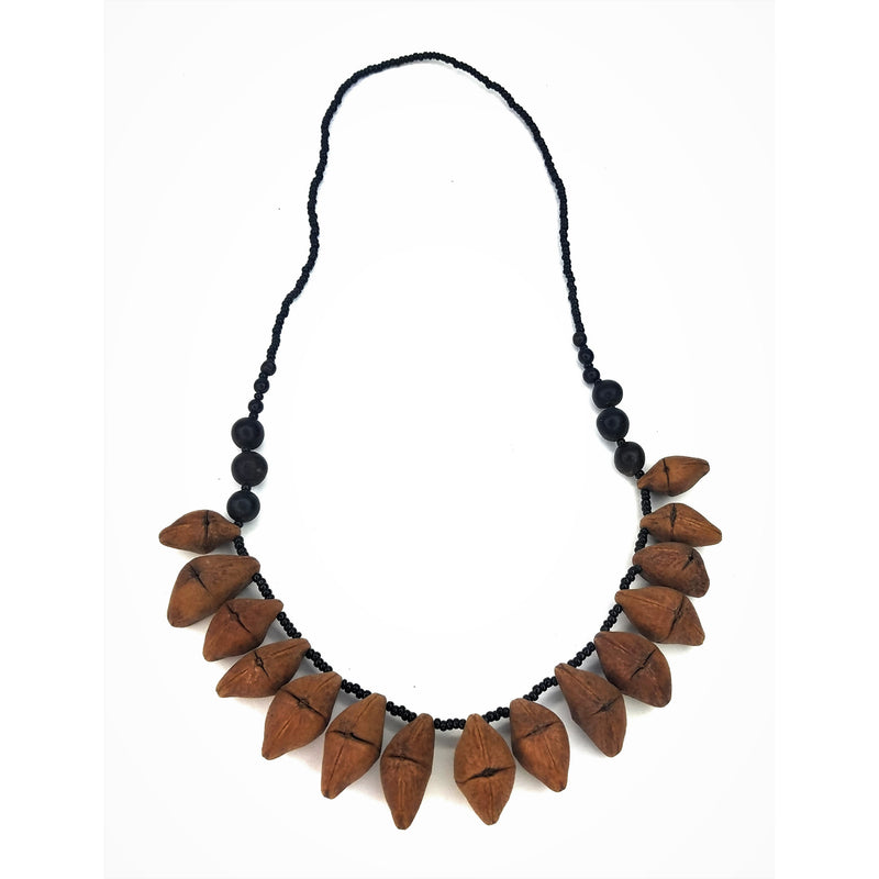 Handmade Zimbabwe Seed Necklace – Natural Wild Seed Statement Jewelry