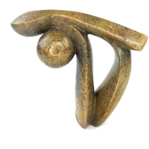 Horizontal Balance Abstract Sculpture – Shona Stone Art from Zimbabwe