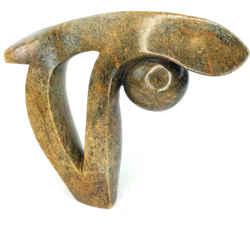 Horizontal Balance Abstract Sculpture – Shona Stone Art from Zimbabwe