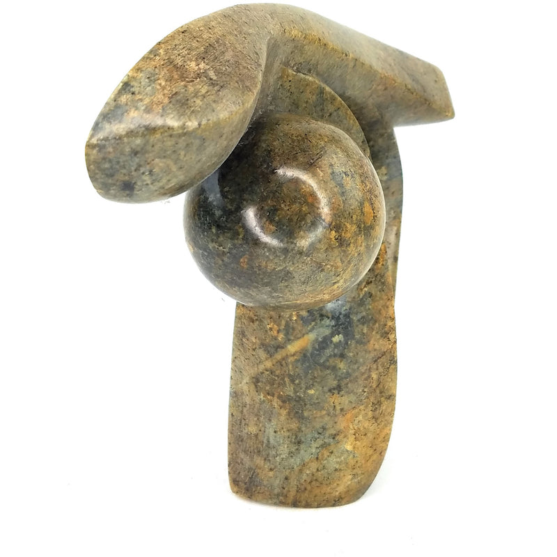 Horizontal Balance Abstract Sculpture – Shona Stone Art from Zimbabwe