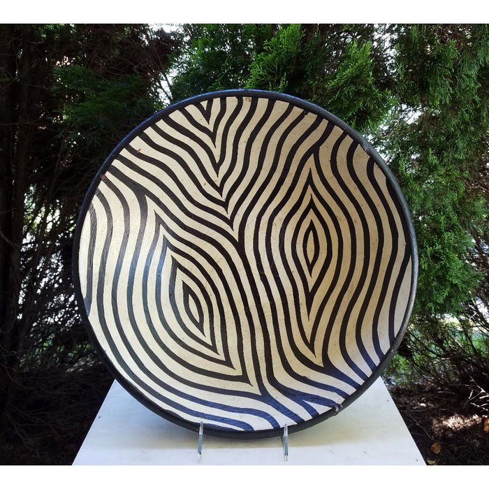 Wooden Zebra Bowl