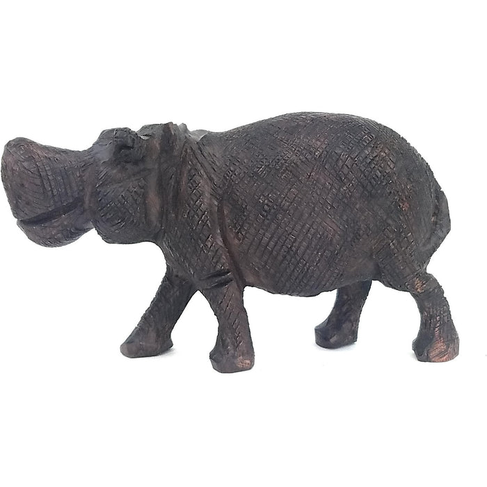 Hand-Carved Ironwood Hippo Sculpture – Shona Art from Zimbabwe