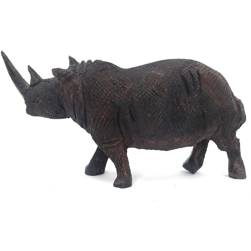 Hand-Carved Ironwood Rhino Sculpture – Shona Art from Zimbabwe