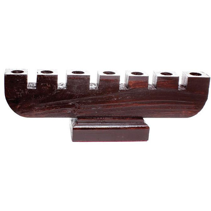 Large Wooden Kinara - Brown