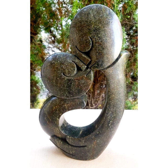 Kissing Couple Sculpture | Hand Carved in Zimbabwe