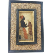 Kneeling Working Woman Shadow Box – Handmade African Wall Art from Zimbabwe