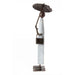 Lady in the Rain – Hand-Carved Springstone & Recycled Metal Sculpture from Zimbabwe