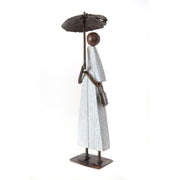 Lady in the Rain Sculpture – Handmade in Zimbabwe by Luke Jimu