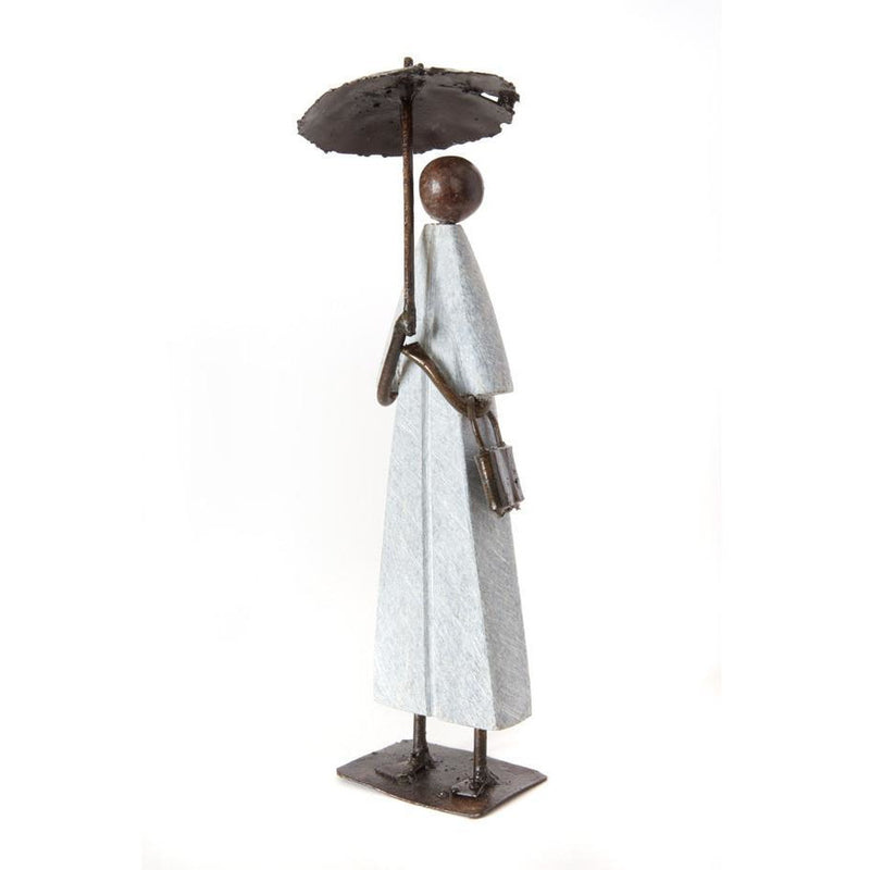 Lady in the Rain Sculpture – Handmade in Zimbabwe by Luke Jimu