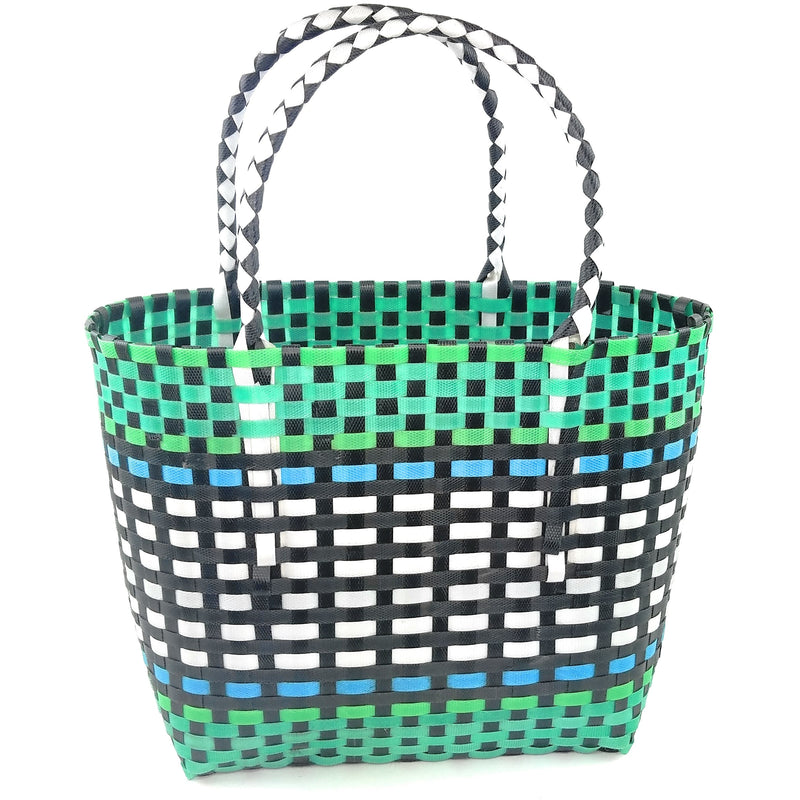 Large Woven Tote Bag | Handmade Plastic Carryall