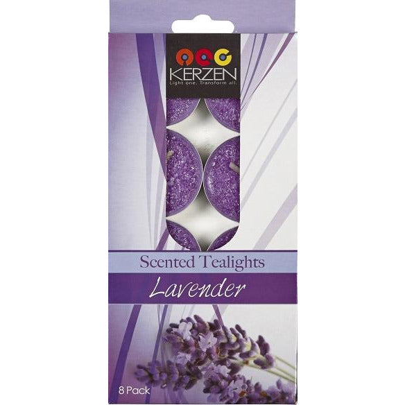 Lavender Scented Tea Light Candles – Box of 8