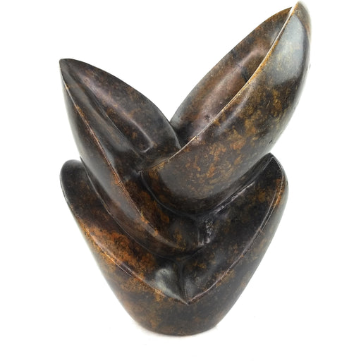 Layered Abstract Plant Sculpture – Shona Stone Art from Zimbabwe