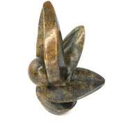 Layered Leaf Abstract Plant Sculpture – Shona Stone Art from Zimbabwe