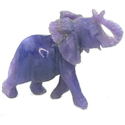 Lepidolite Elephant Statue 4” Handmade Zimbabwe