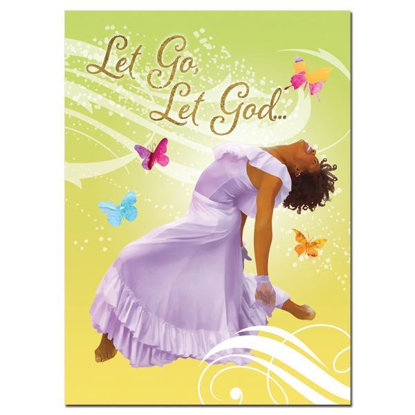 Peaceful imagery complementing the message "Let Go, Let God.
