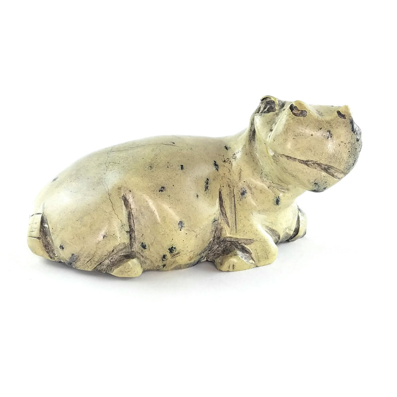 Light Hippo Sculpture | African Stone Art