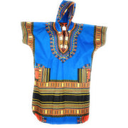 Long Blue Hoodie African Dashiki Shirt – Unisex Traditional Print | A Taste of Africa