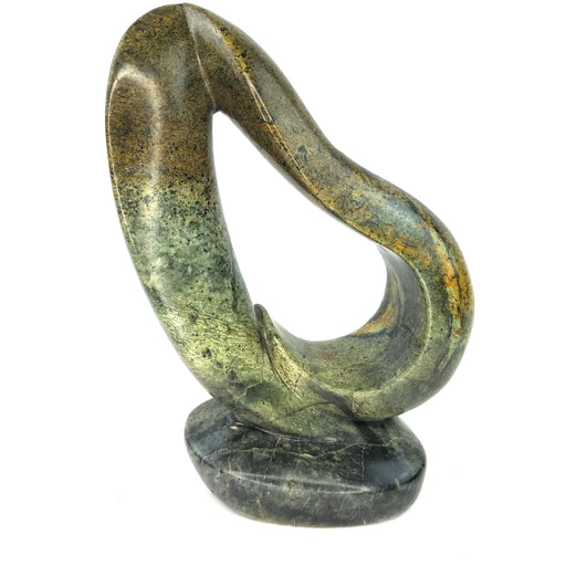 Looped Abstract Plant Sculpture – Shona Stone Art from Zimbabwe