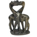 Loving Giraffe Couple Sculpture | Earth-Tone Shona Art