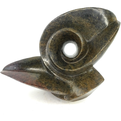 Low Profile Abstract Plant Sculpture – Shona Stone Art from Zimbabwe