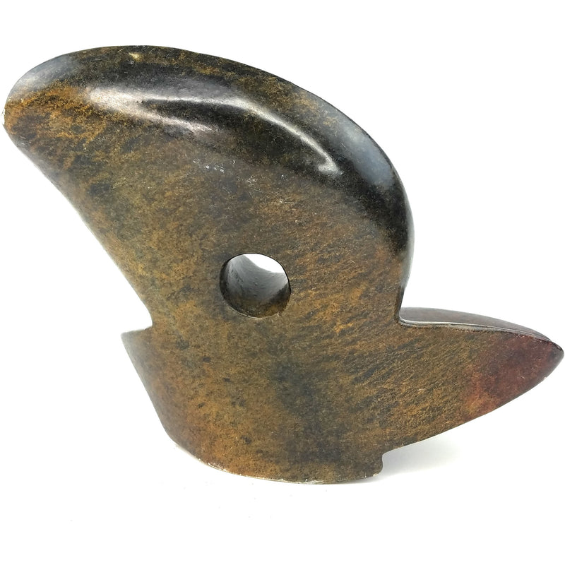 Low Profile Abstract Plant Sculpture – Shona Stone Art from Zimbabwe