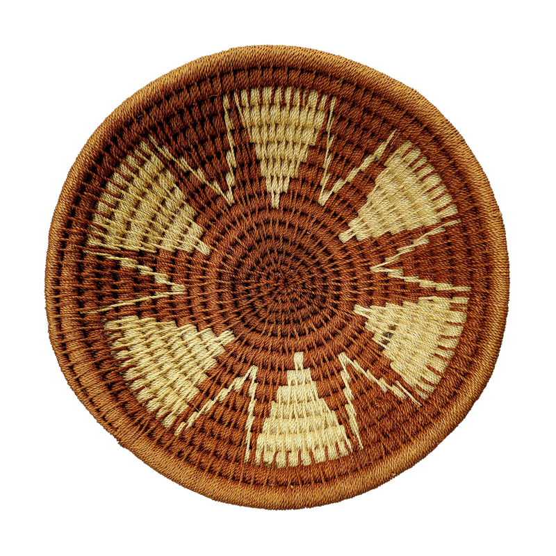 Lutsindzi Basket – Cream Zig-Zag Sunburst