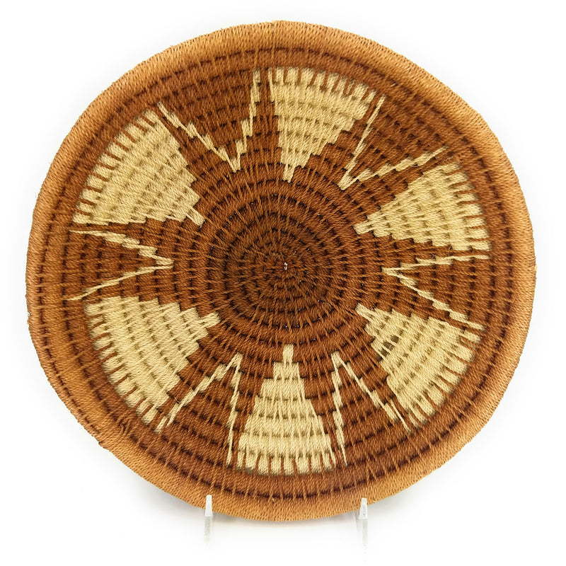Lutsindzi Basket Cream Zig Zag Sunburst | Handwoven Swaziland