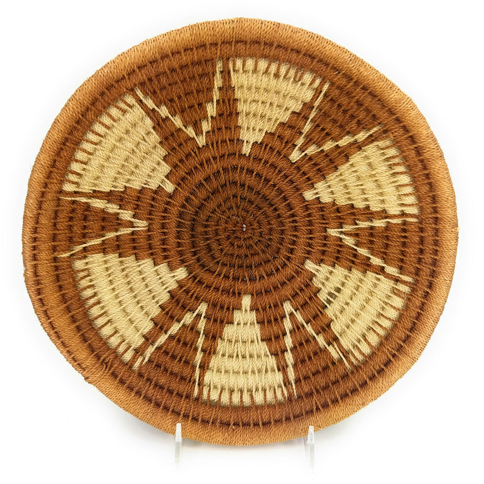 Lutsindzi Basket Cream Zig Zag Sunburst | Handwoven Swaziland