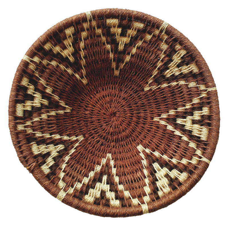 Lutsindzi Basket – Dark Brown Chevron Burst