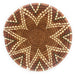 Lutsindzi Basket Dark Brown Chevron Burst | Fair-Trade Art | Swaziland