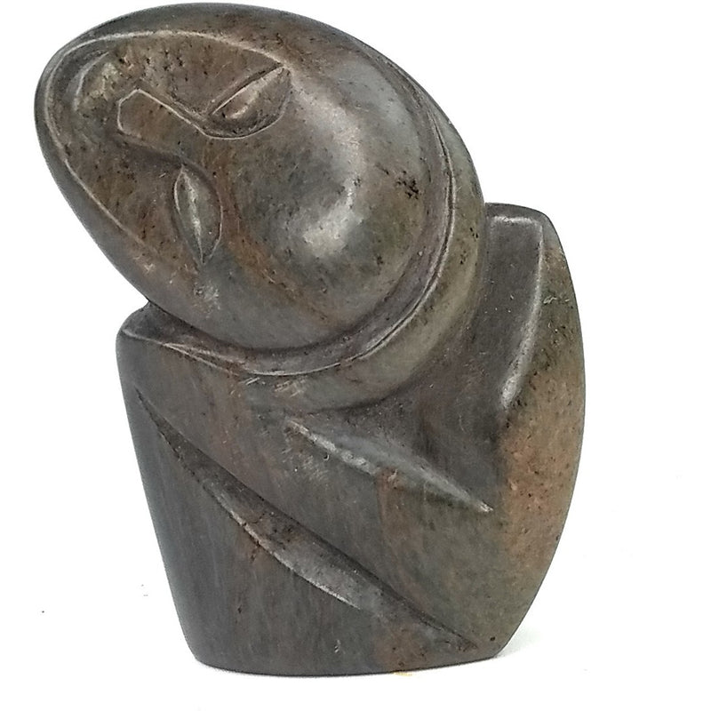 Medium Soapstone Thinker Statue – African Shona Artwork