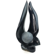 Modern Abstract Flower Sculpture – Shona Stone Art from Zimbabwe